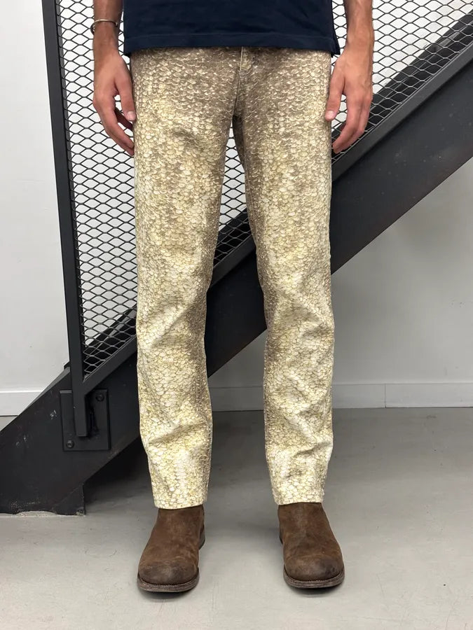 2000s Roberto Cavalli Gold Metallic Pants AoDOhOh 1