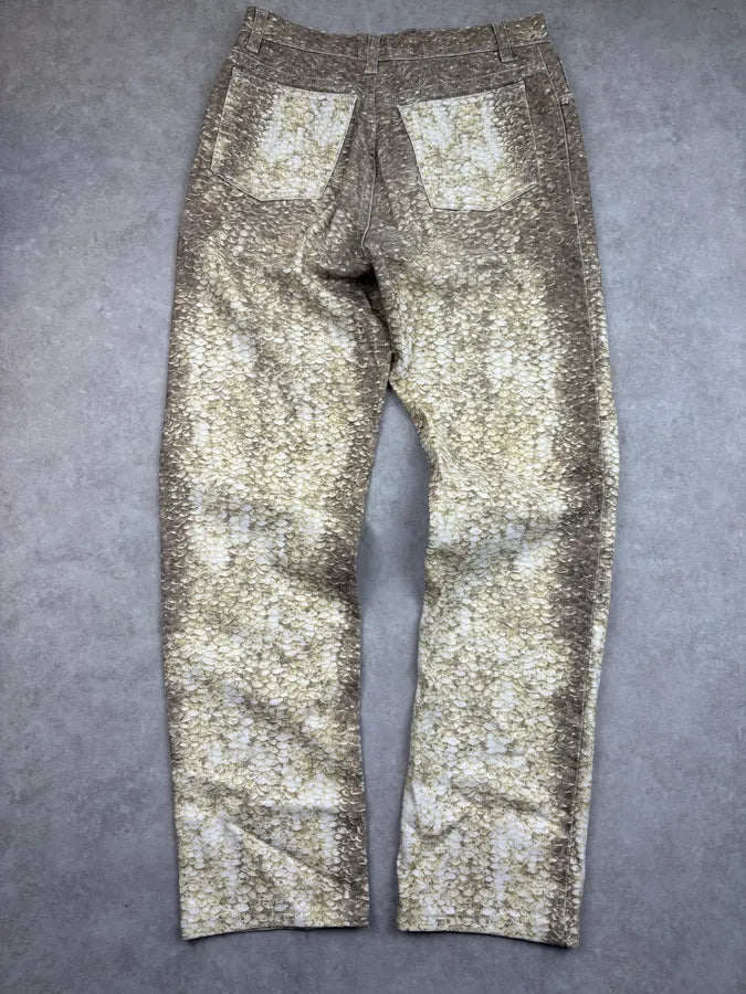 2000s Roberto Cavalli Gold Metallic Pants AoDOhOh 5