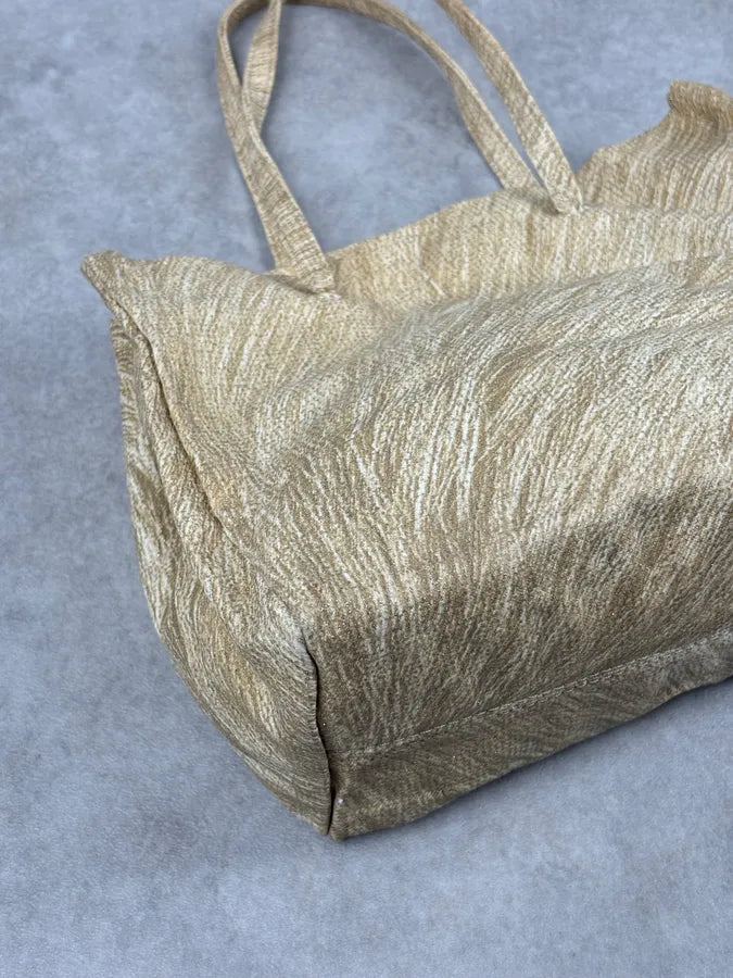 Roberto Cavalli Gold Textured Tote Bag rRwEpYW 9