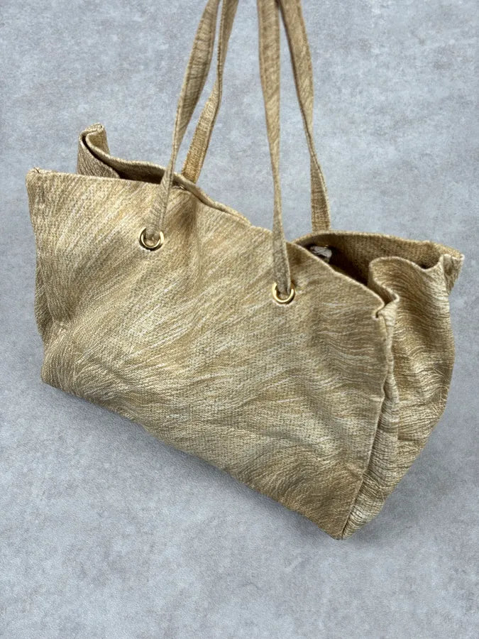 Roberto Cavalli Gold Textured Tote Bag rRwEpYW 11