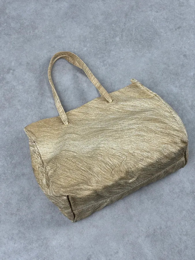 Roberto Cavalli Gold Textured Tote Bag rRwEpYW 5