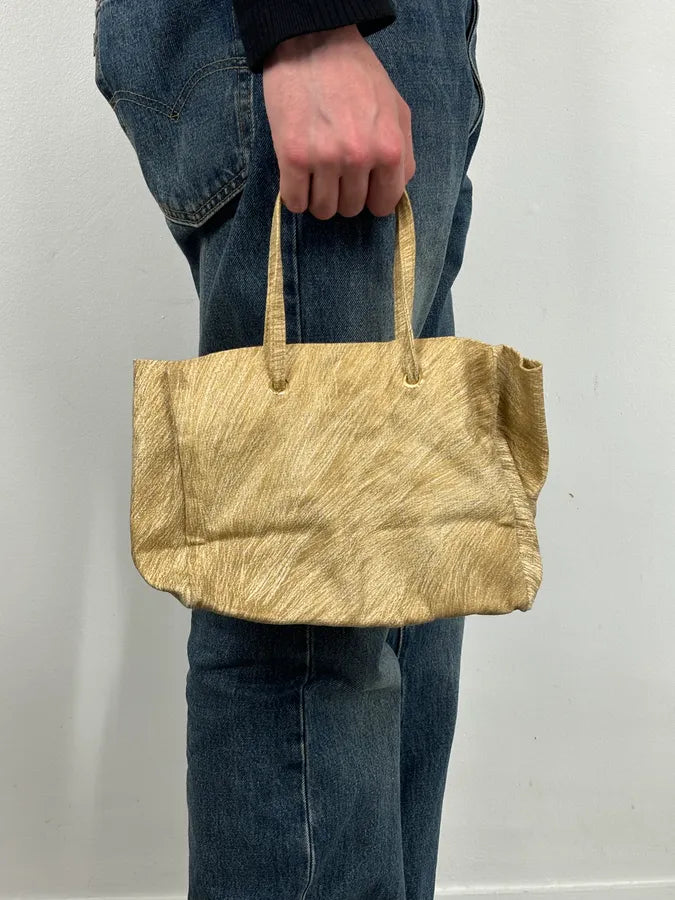 Roberto Cavalli Gold Textured Tote Bag rRwEpYW 1