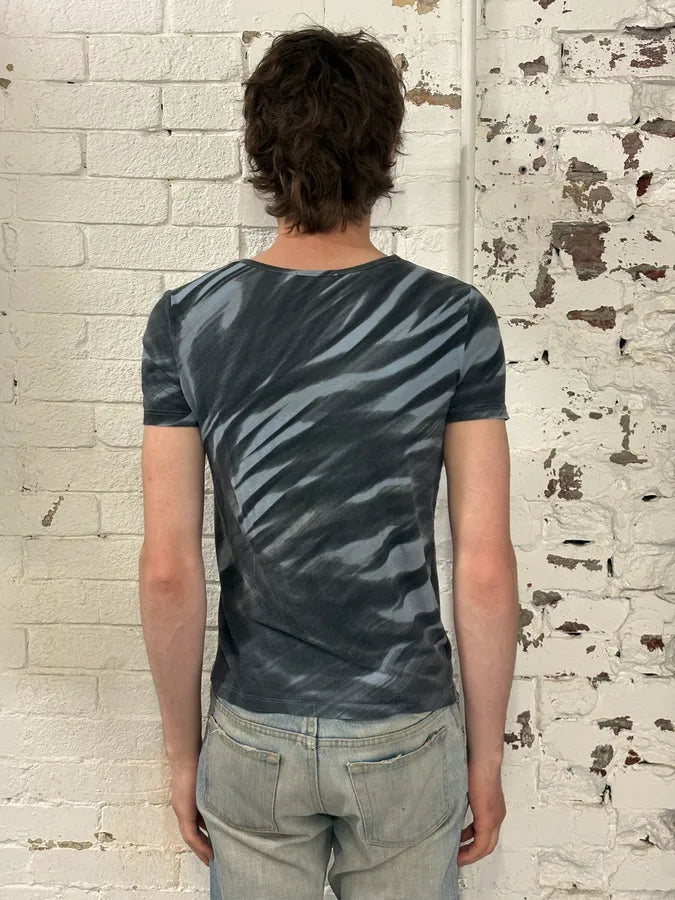 Roberto Cavalli Grey Tiger Print T-Shirt RaTnAqK 2