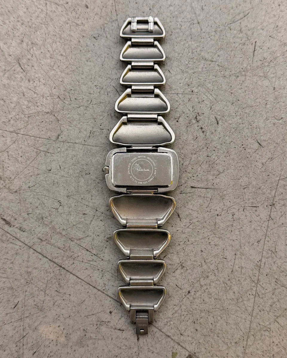Roberto Cavalli Grey Abstract Crocodile Effect Metal Watch UFbgsRx 1