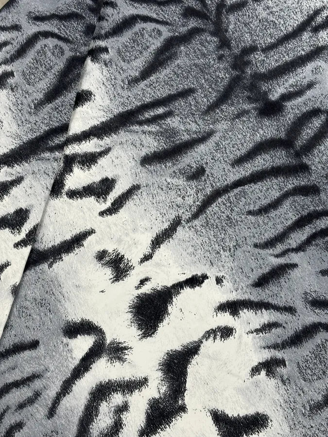 Roberto Cavalli Grey Abstract Zebra Savage Print Longsleeve iKVRlpl 7