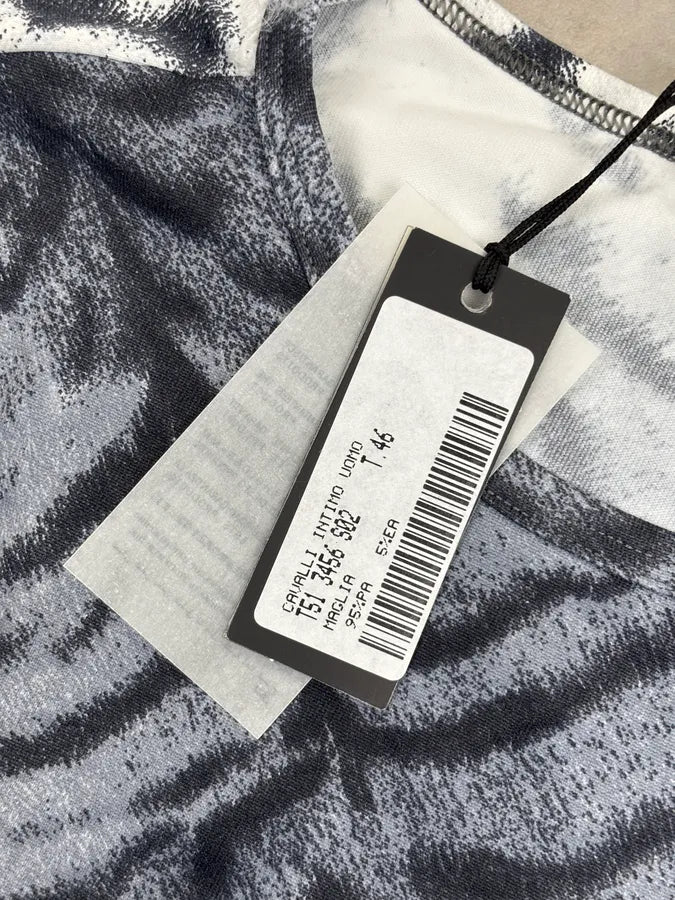 2000s Roberto Cavalli Grey Abstract Zebra Savage Longsleeve EOPVsna 7