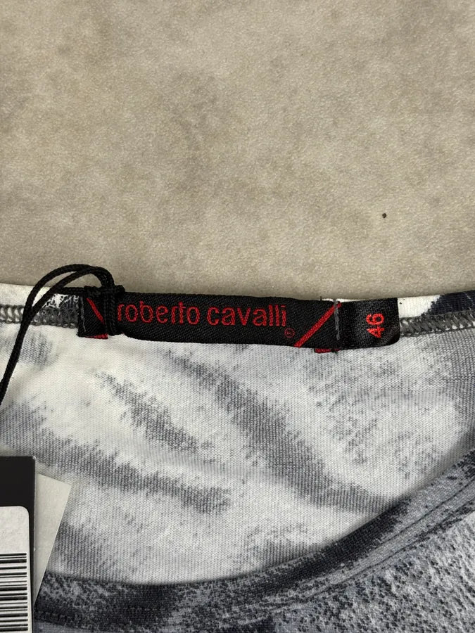 2000s Roberto Cavalli Grey Abstract Zebra Savage Longsleeve EOPVsna 8
