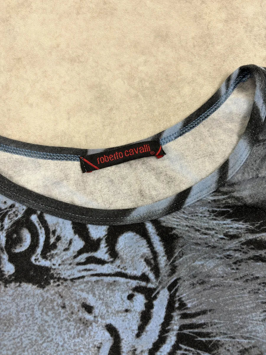 Roberto Cavalli Grey Tiger T-Shirt EvNlCcH 5