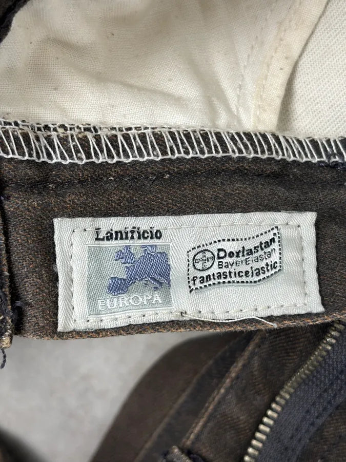 AW1999 Roberto Cavalli Grey & Gold Spectrum Flower Straight Jeans CJrkHLJ 13