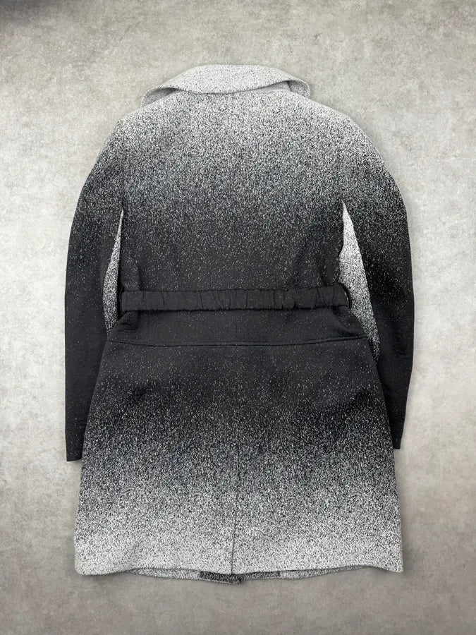 Roberto Cavalli Grey Gradient Fur-Trimmed Coat BFmksCn 3