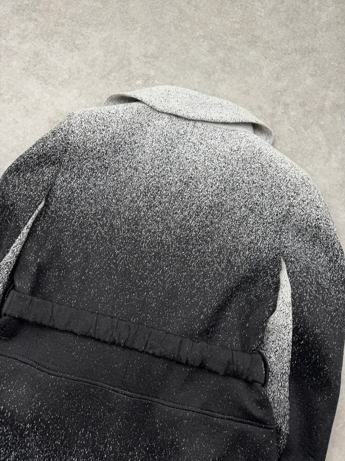 Roberto Cavalli Grey Gradient Fur-Trimmed Coat BFmksCn 8