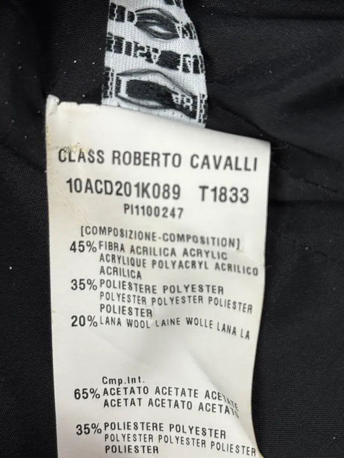 Roberto Cavalli Grey Gradient Fur-Trimmed Coat BFmksCn 15