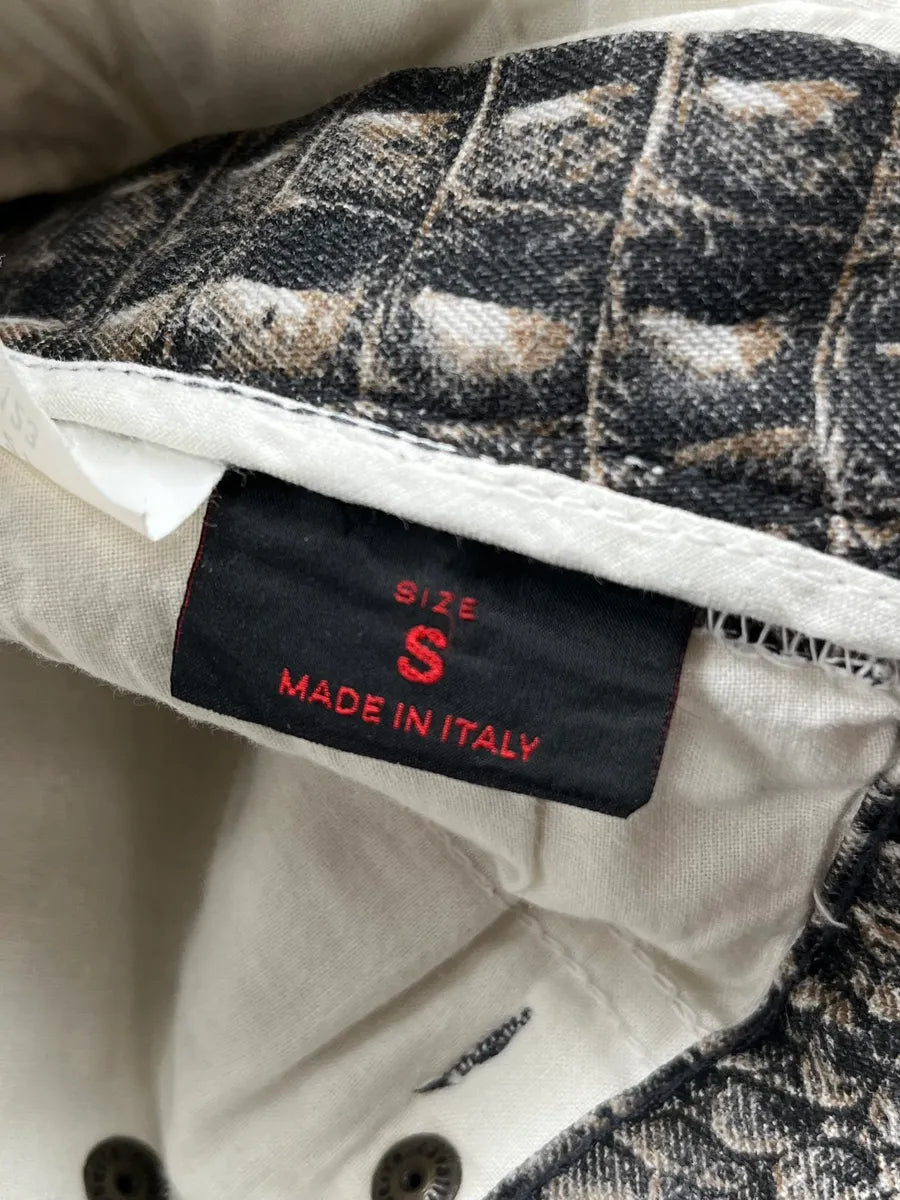 2000s Roberto Cavalli Grey Crocodile Effect Sand Pants LSEUnQJ 10