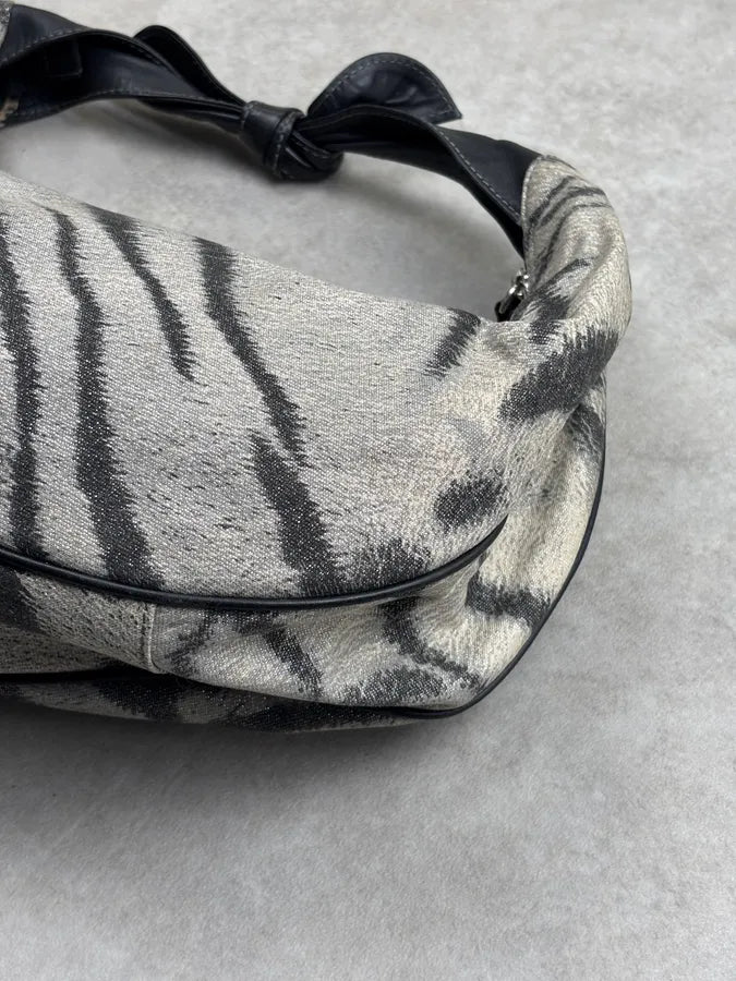 Roberto Cavalli Grey Zebra Stripe Shoulder Bag YCmQTKC 9