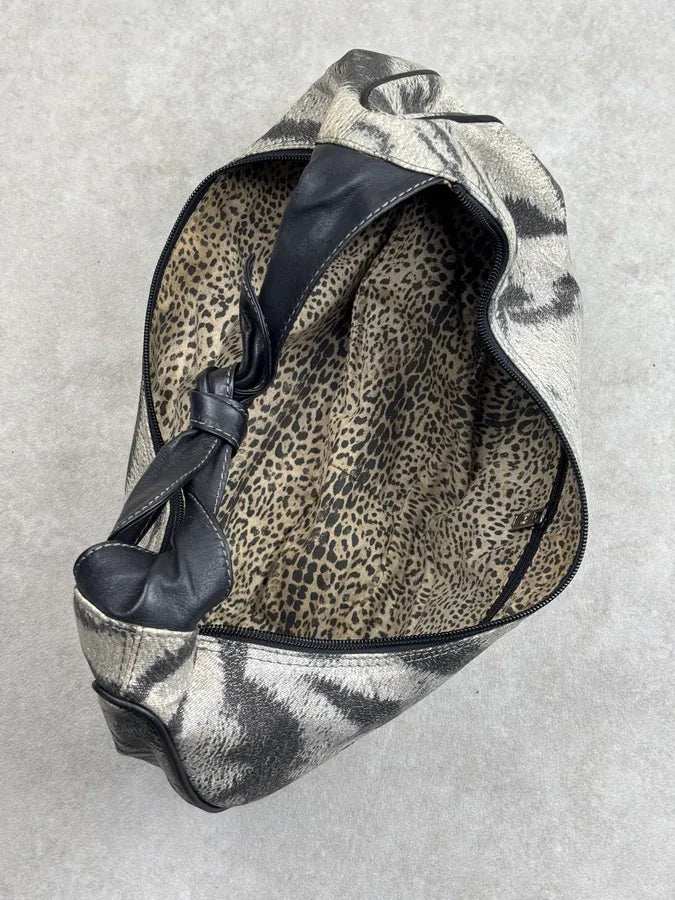 Roberto Cavalli Grey Zebra Stripe Shoulder Bag YCmQTKC 10