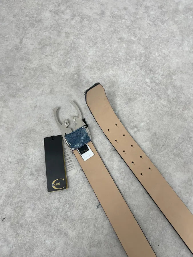 Roberto Cavalli Blue Distressed Denim Belt  SihVFjL 6