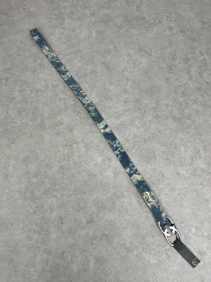 Roberto Cavalli Blue Distressed Denim Belt  SihVFjL 5