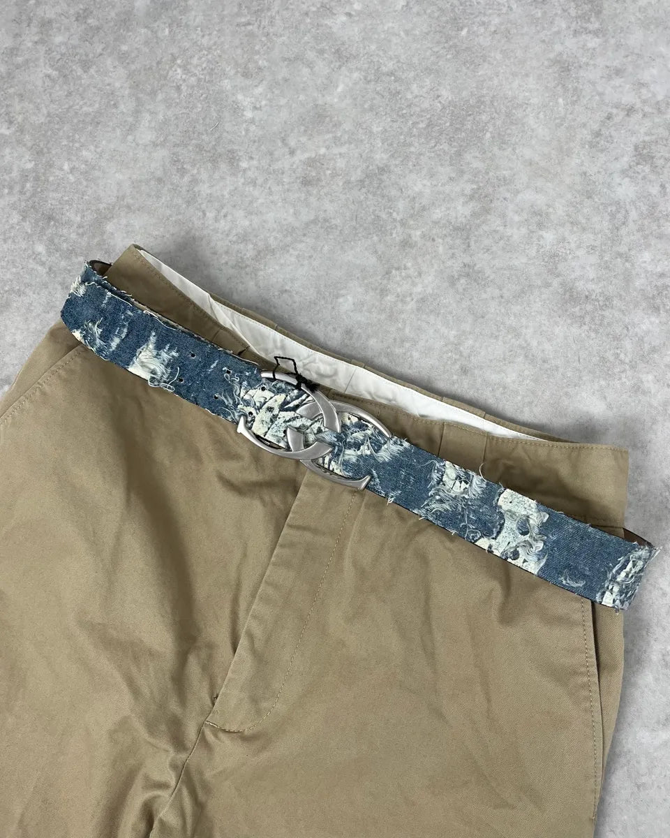 Roberto Cavalli Blue Distressed Denim Belt  SihVFjL 0