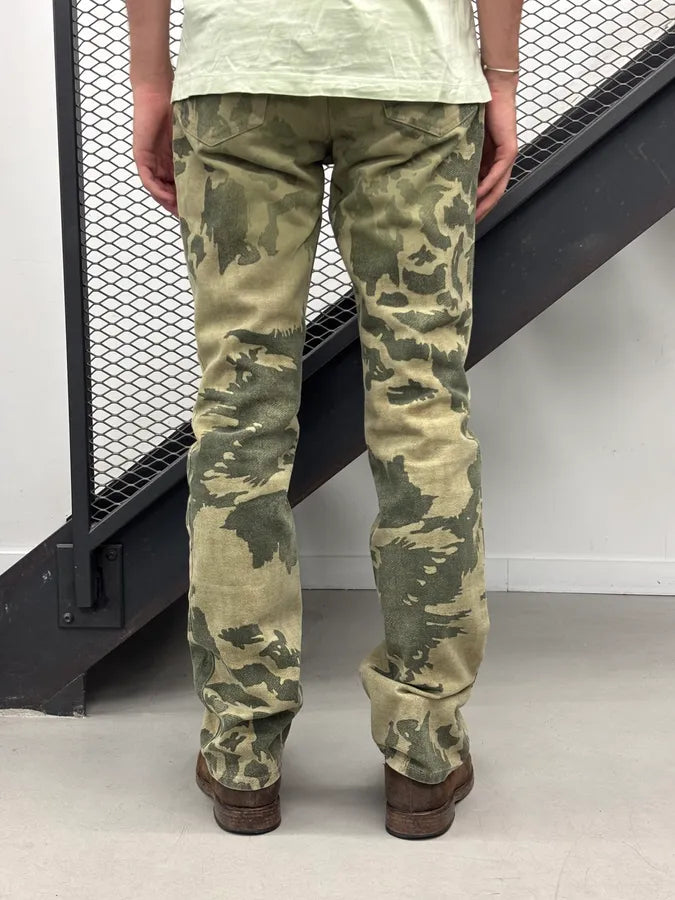 AW2001 Roberto Cavalli Khaki Raven Bird Pants cWEsxof 3