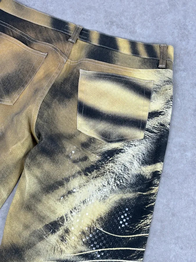AW2000 Roberto Cavalli Gold Denim Tiger Jeans iWBTcXt 7