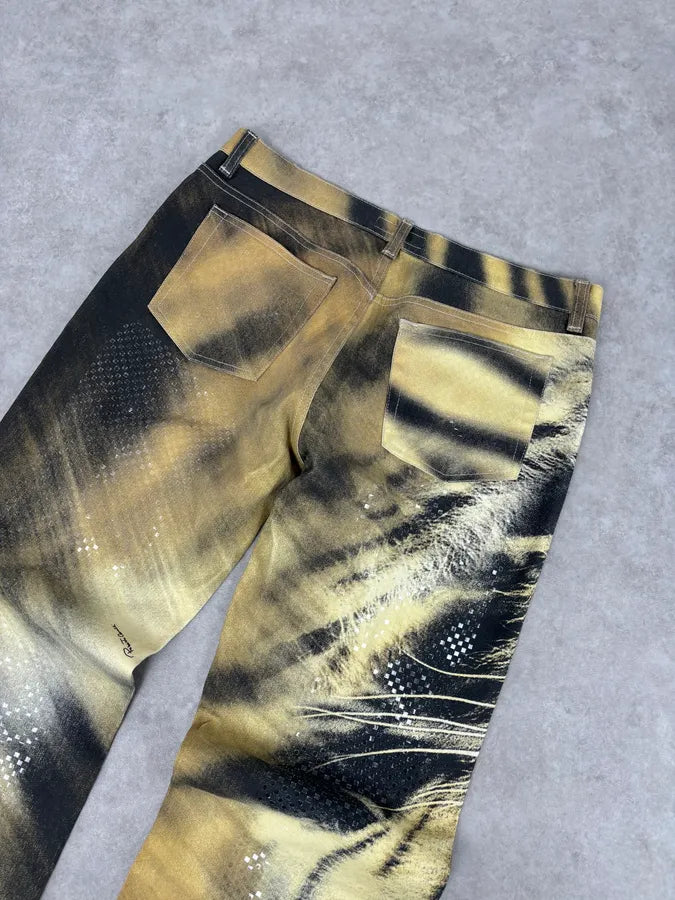 AW2000 Roberto Cavalli Gold Denim Tiger Jeans iWBTcXt 6