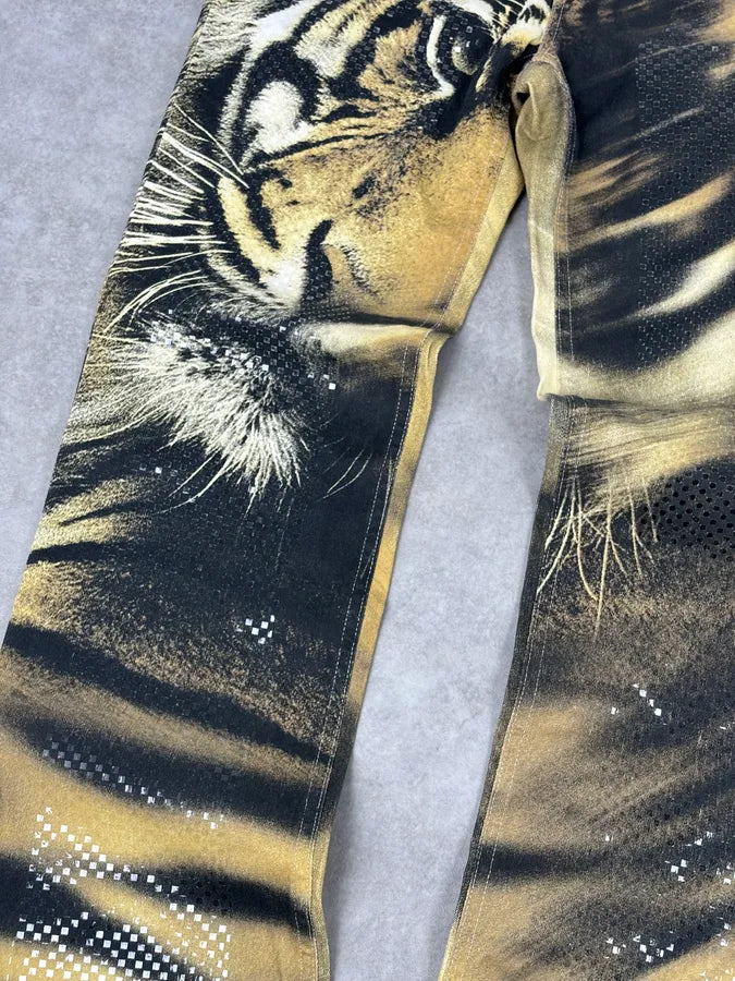 AW2000 Roberto Cavalli Gold Denim Tiger Jeans iWBTcXt 9