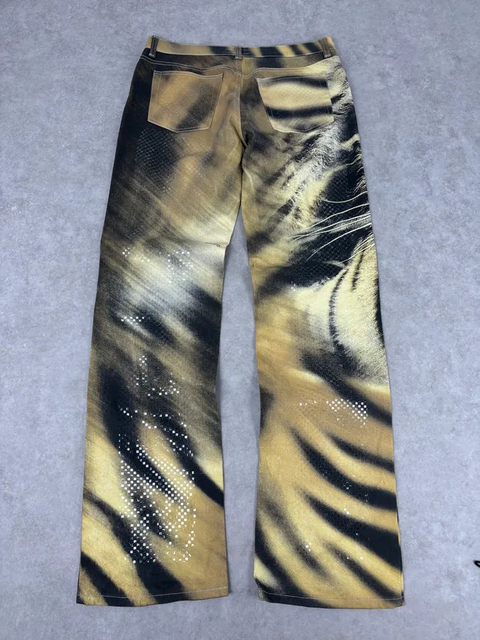 AW2000 Roberto Cavalli Gold Denim Tiger Jeans iWBTcXt 5