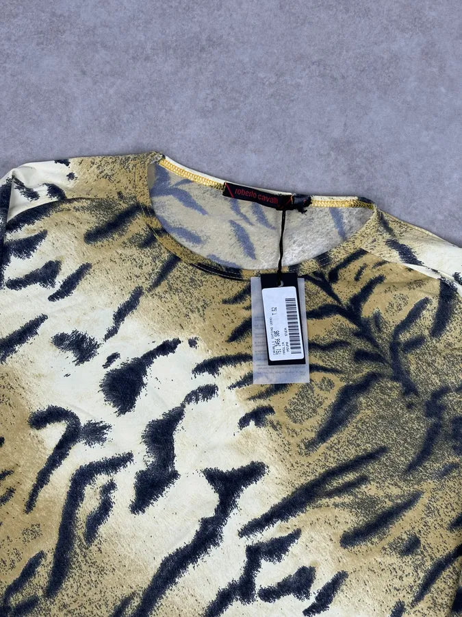 Roberto Cavalli Gold Savate Tiger Print Longsleeve IfAYoKq 4