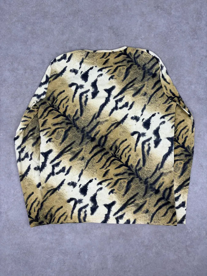 Roberto Cavalli Gold Savate Tiger Print Longsleeve IfAYoKq 5