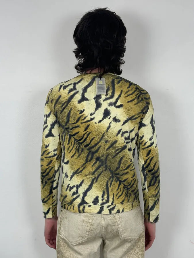 Roberto Cavalli Gold Savate Tiger Print Longsleeve IfAYoKq 2