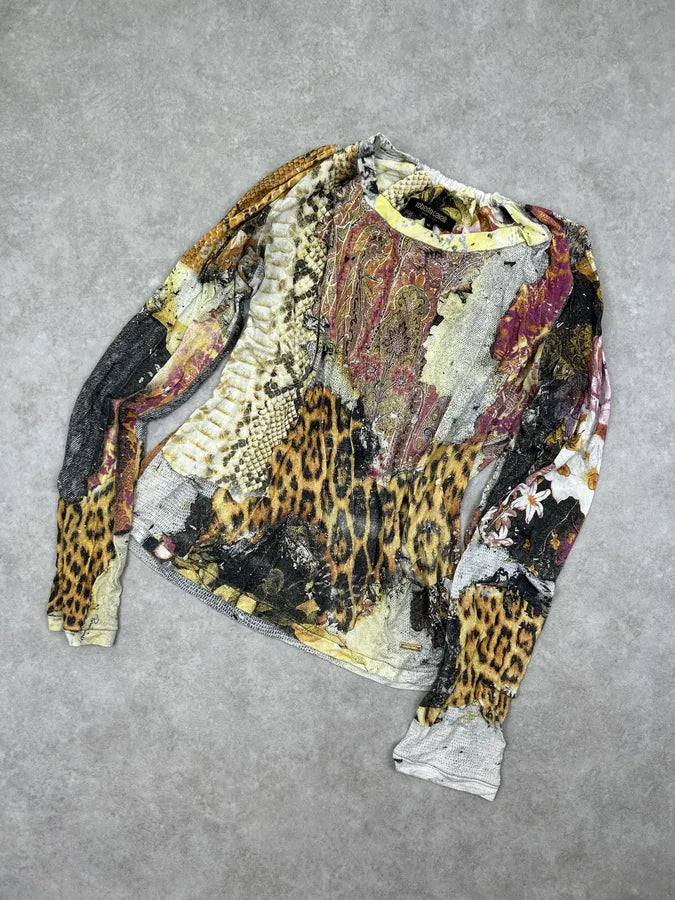 SS2003 Roberto Cavalli Irregular Destructured Leopard Longsleeve GuUENwa 3