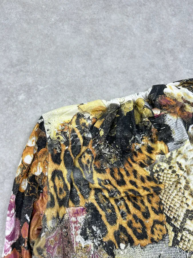 SS2003 Roberto Cavalli Irregular Destructured Leopard Longsleeve GuUENwa 8