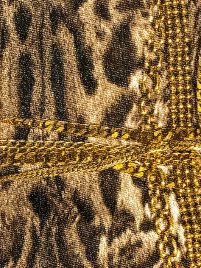 2000s Roberto Cavalli Leopard & Gold Chains Pants IfmMMuV 9