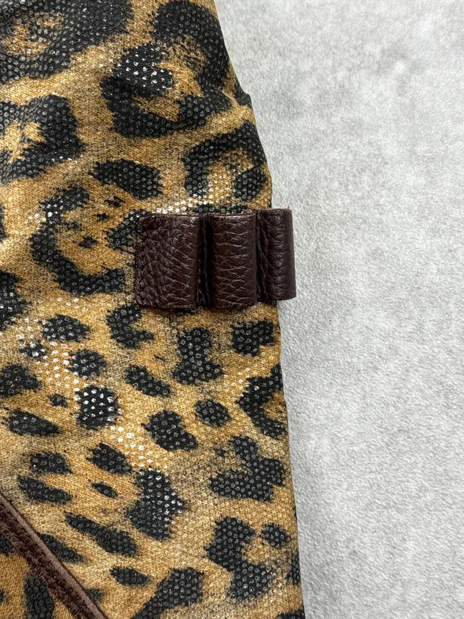 Roberto Cavalli Leopard Glitter Multi Pocket Shoulder Bag hTqhvFN 9