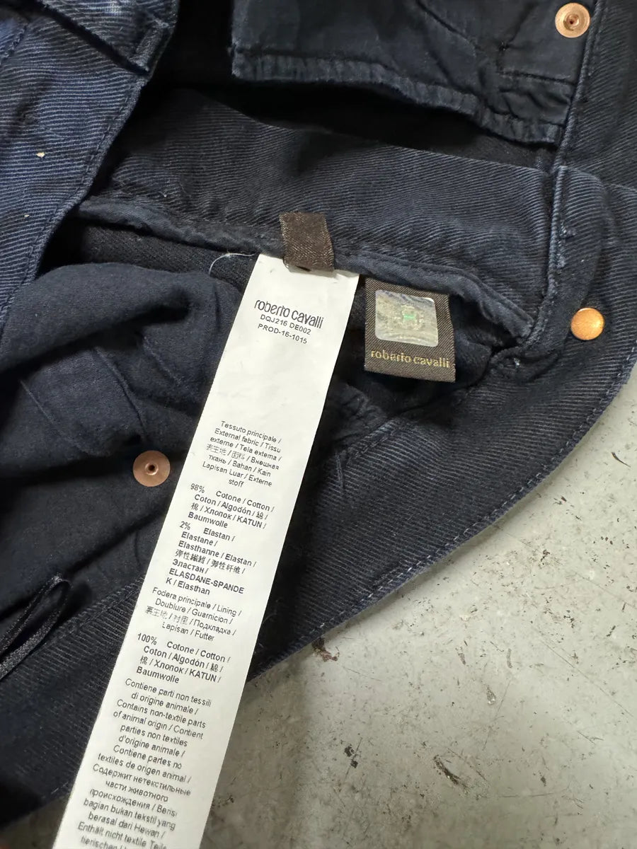 Roberto Cavalli Leopard Slim Navy & Black Pants RbcYayq 10