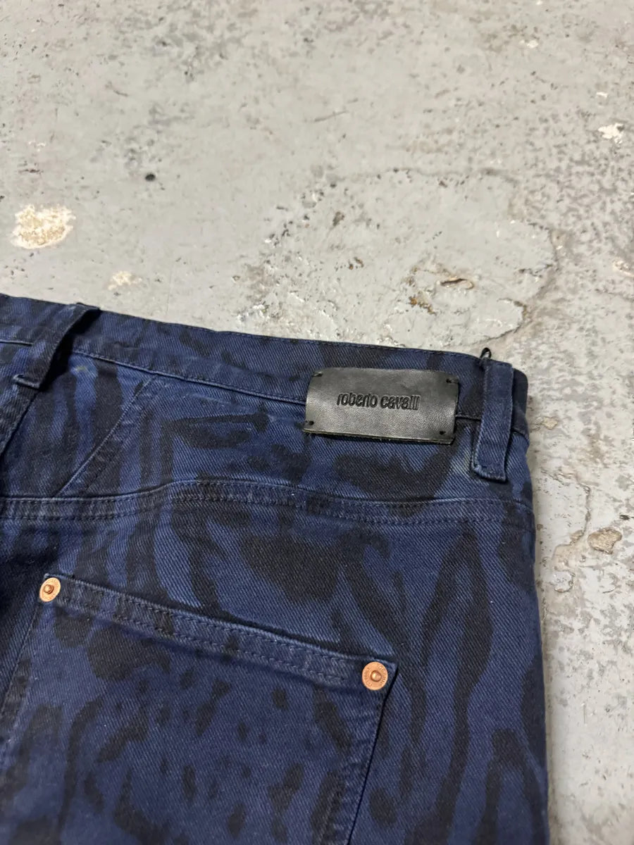 Roberto Cavalli Leopard Slim Navy & Black Pants RbcYayq 5