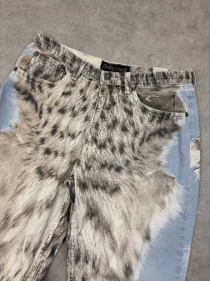 1990s Roberto Cavalli Light Blue Animal Jeans MJPtZja 4