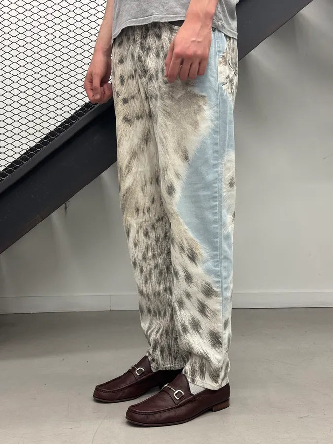 1990s Roberto Cavalli Light Blue Animal Jeans MJPtZja 2