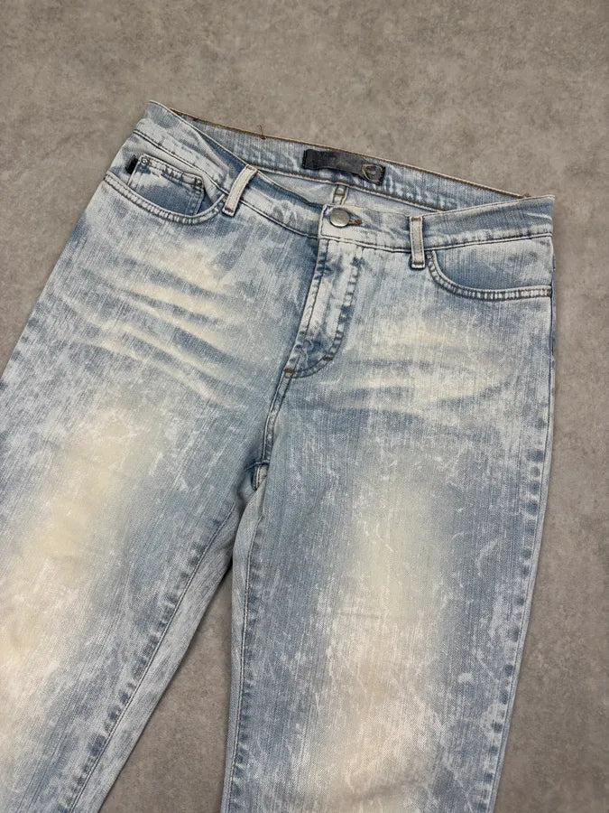 2000s Cavalli Light Blue Washed Denim Jeans EANHrvs 4