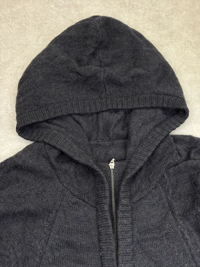 2000s Roberto Cavalli Long Grey Fur Hooded Vest  SfuAOBI 3