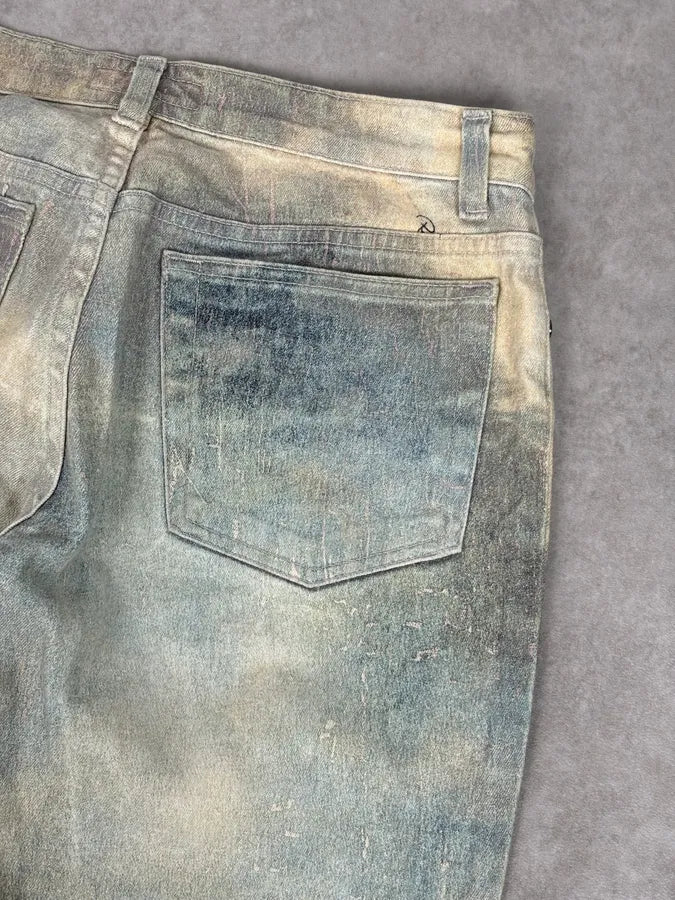 1990s Roberto Cavalli Art « Venus Fade » Denim Flare Jeans mFSKrCc 7