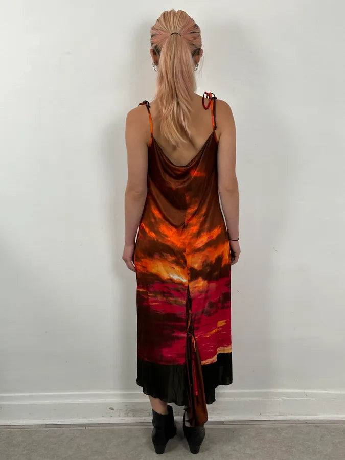 2000s Roberto Cavalli Sunset Silk Tie-Dye Maxi Dress Dolce Vita Hub 2000s Roberto Cavalli Sunset Silk Tie-Dye Maxi Dress Dolce Vita Hub