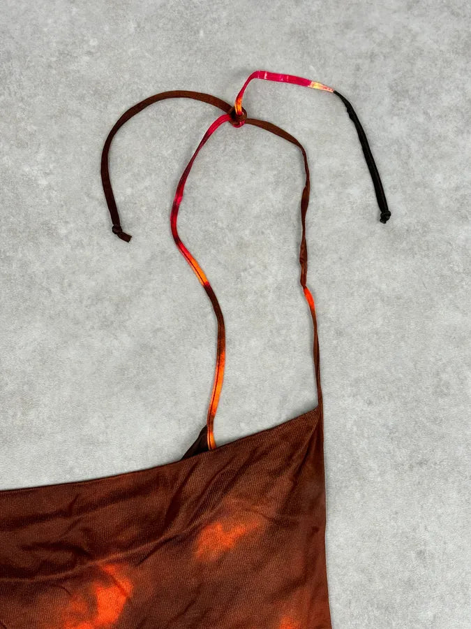 2000s Roberto Cavalli Sunset Silk Tie-Dye Maxi Dress fOyAgsx 9