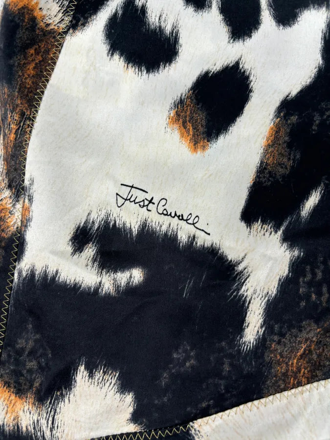 2000s Cavalli Cowhide Animal Print Skirt DjZVTWN 10