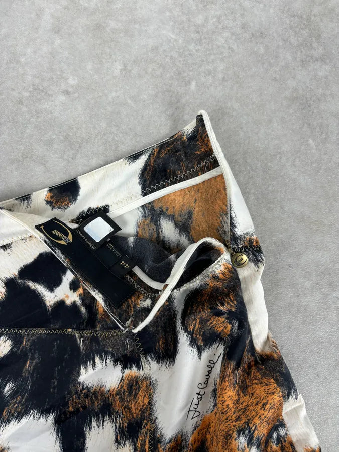2000s Cavalli Cowhide Animal Print Skirt DjZVTWN 8