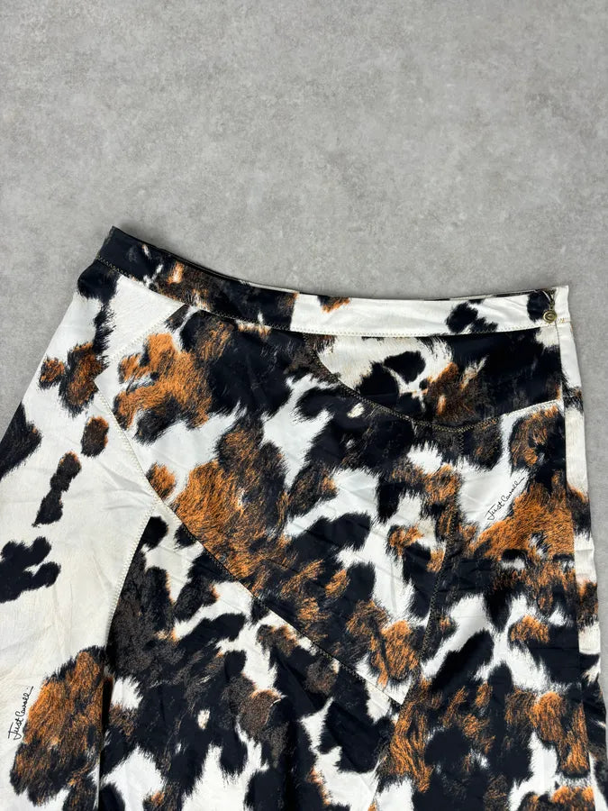 2000s Cavalli Cowhide Animal Print Skirt DjZVTWN 6