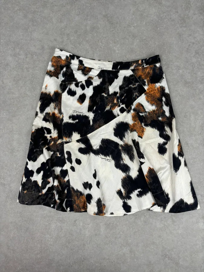 2000s Cavalli Cowhide Animal Print Skirt DjZVTWN 3