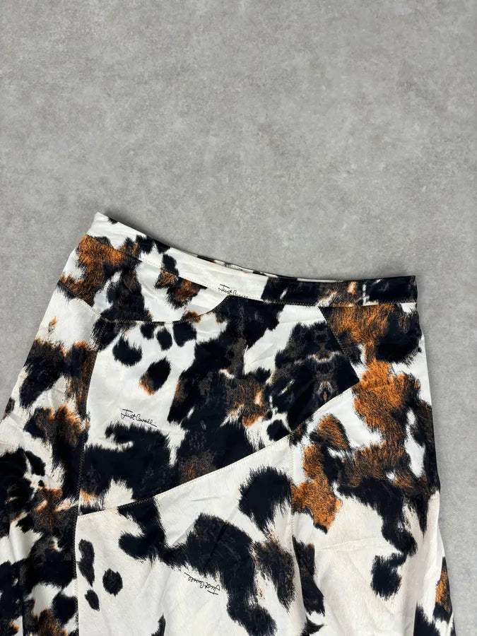 2000s Cavalli Cowhide Animal Print Skirt DjZVTWN 5