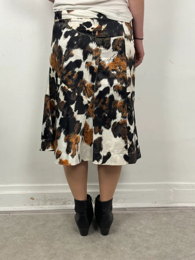 2000s Cavalli Cowhide Animal Print Skirt DjZVTWN 2