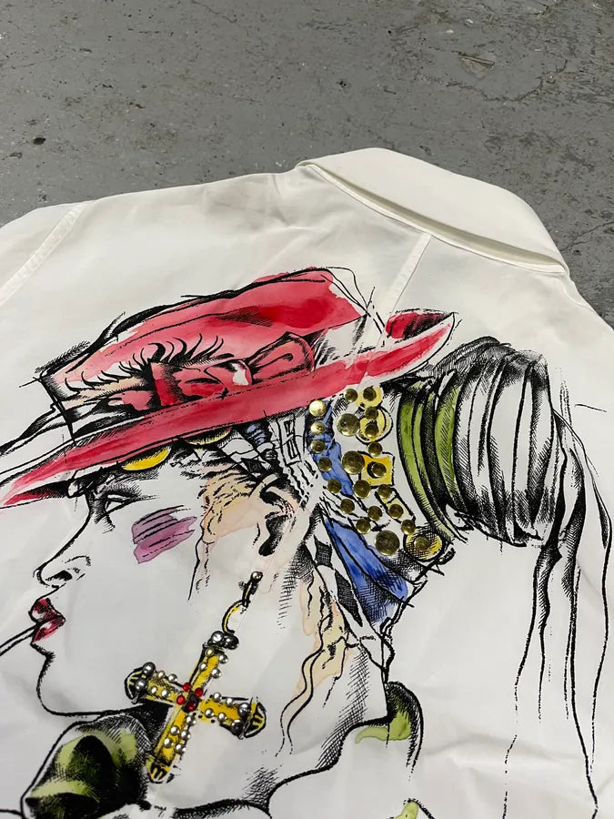 Roberto Cavalli Mysterious Chic Lady White Shirt (M) YlwoHHf 4